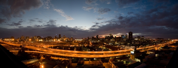 image: Johannesburg skyline sunrise